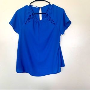 NEW NEVER WORN Electric Blue blouse